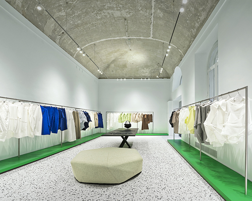 tokujin yoshioka sets issey miyake's flagship within historic milanese building