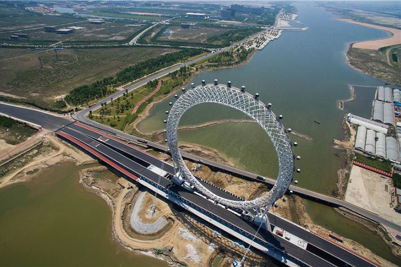 the world's largest spokeless ferris wheel opens in shandong, china