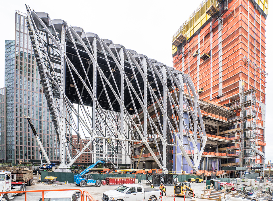 'the shed' by ds+r and rockwell group takes shape in new york