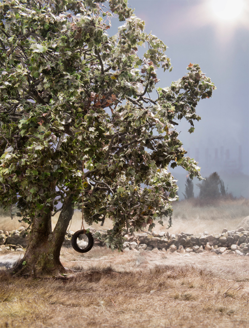 matthew albanese crafts a moving miniature landscape using humble household materials - 2