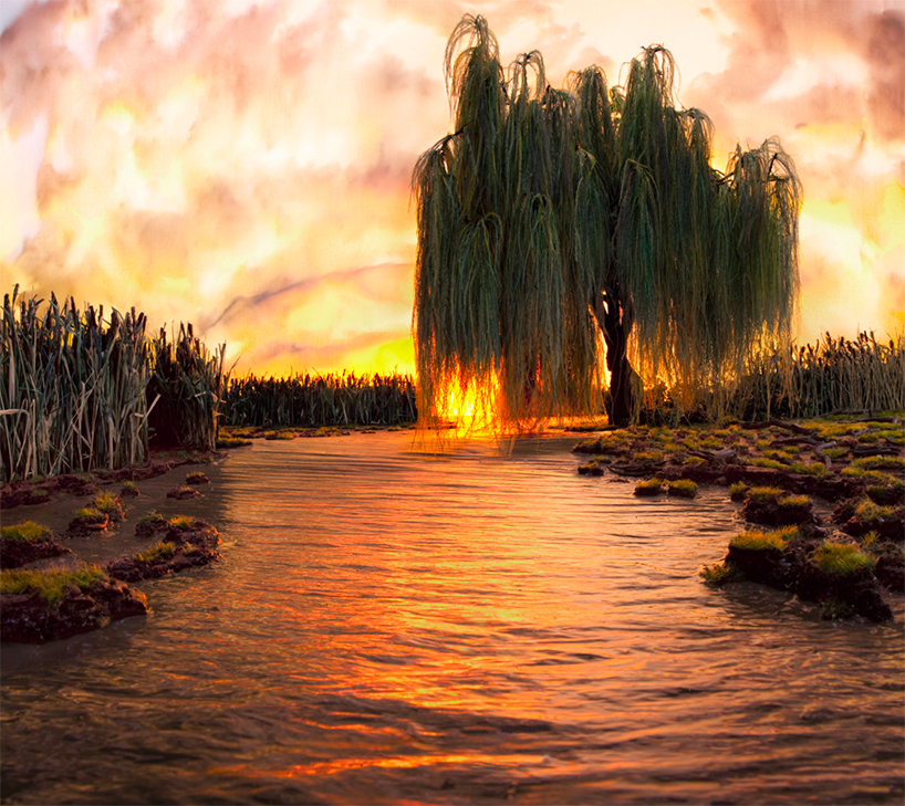 matthew albanese crafts a moving miniature landscape using humble household materials - 4