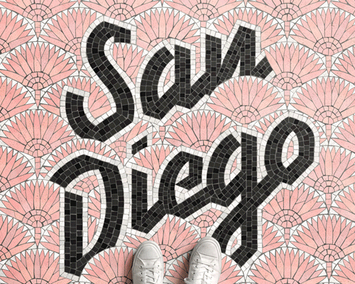 nick misani's illustrated typographic mosaics take you on a trip around the world 