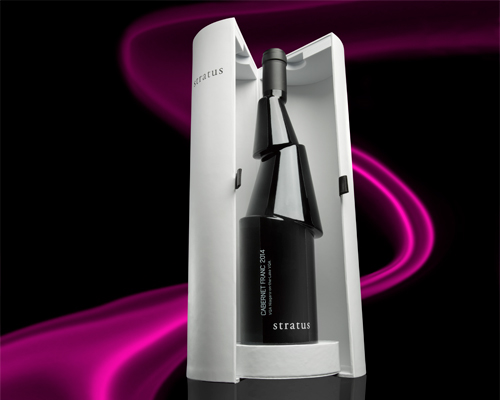karim rashid sculpts deconstructed decant bottle for stratus vineyards