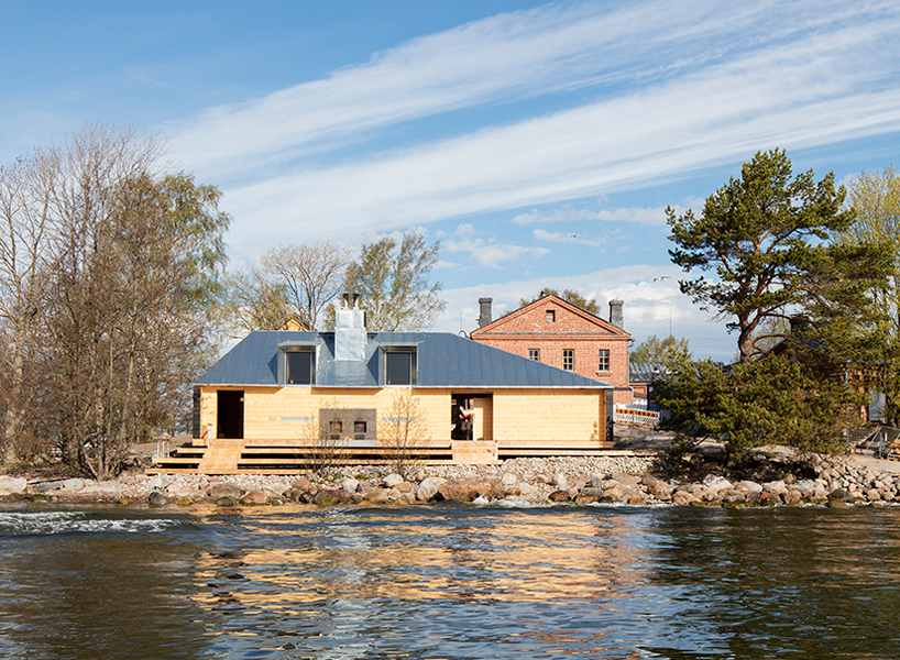 surrounded by a grouping of 19th century structures, the new facility