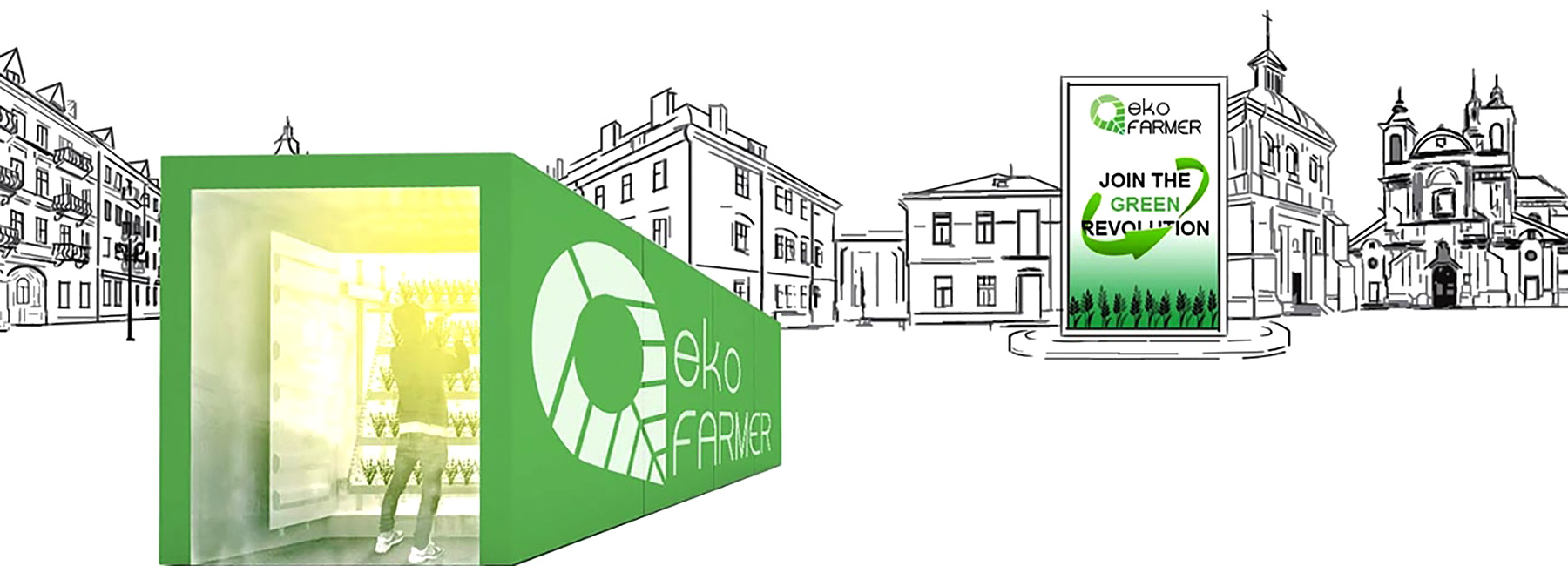 the exsilio oy ekofarmer is a popup urban farm for city streets