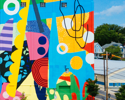 HENSE turns an industrial complex in maryland into a multicolored mega-mural