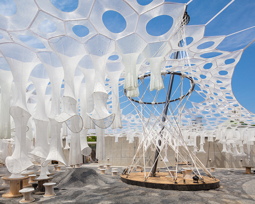 jenny sabin's robotically-woven 'lumen' installation opens at MoMA PS1