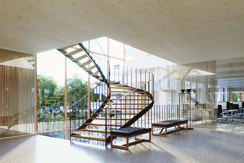 laisne roussel nanterre arboretum wooden office campus paris 