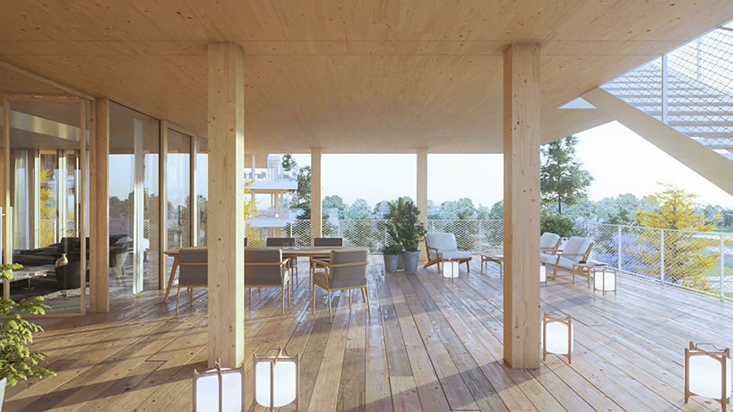 laisne roussel nanterre arboretum wooden office campus paris 