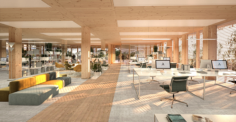 laisne roussel nanterre arboretum wooden office campus paris 