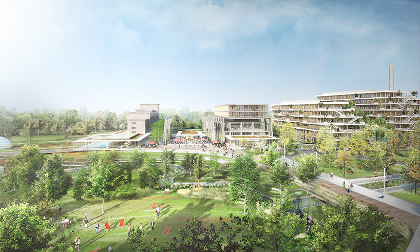 laisne roussel nanterre arboretum wooden office campus paris 