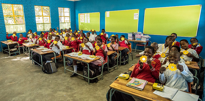 little sun + santa shoebox project bring solar light to students in rural south africa designboom