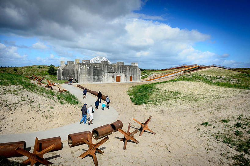 Form design idea #377: BIG expands WWII bunker to form TIRPITZ, a ‘hidden’ museum sunken into the danish coast