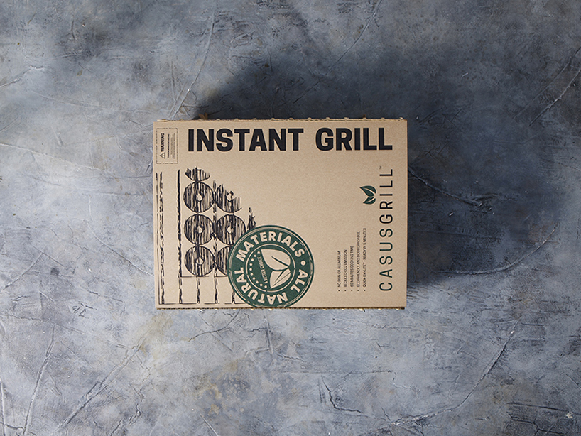 casusgrill sustainable disposable grill designboom