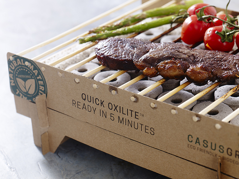 casusgrill sustainable disposable grill designboom