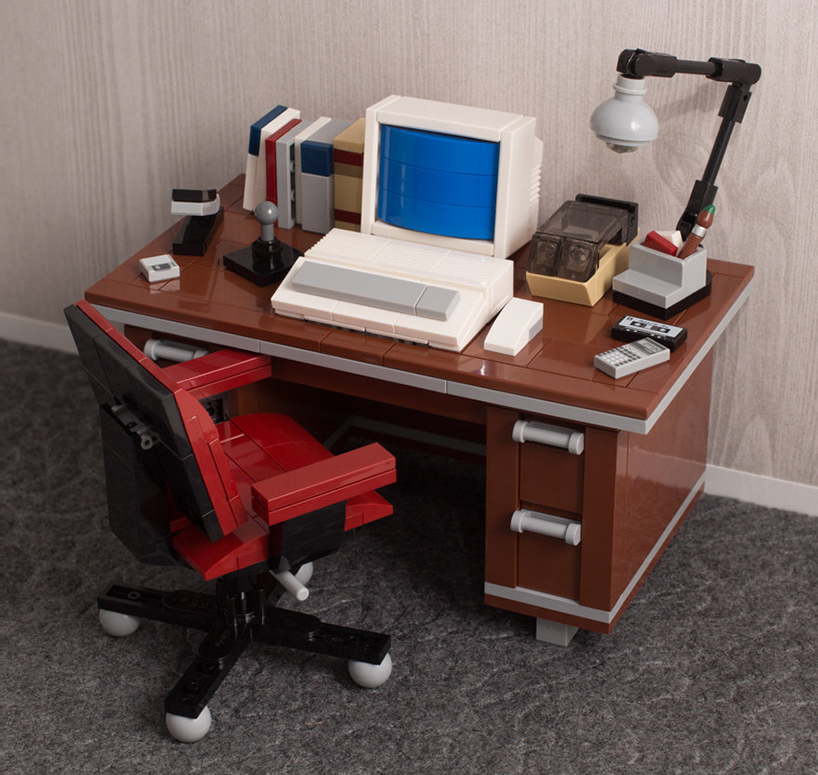 head back to the 80s with chris mcveigh's LEGO retro desk kits