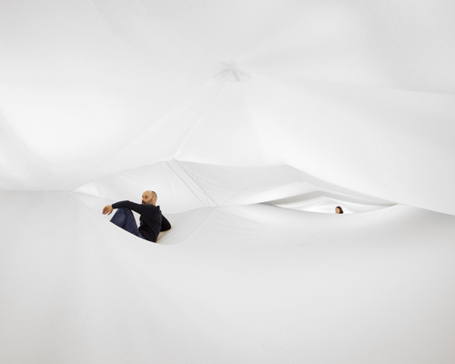 all-encompassing 'void' entraps visitors in an enclosed, depth-distorting vacuum