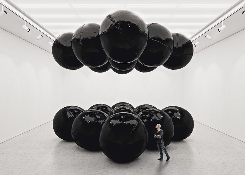 tadao cern black balloon installation designboom 01