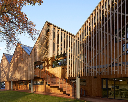feilden clegg bradley creates sunlit studios for art and design school in the english countryside