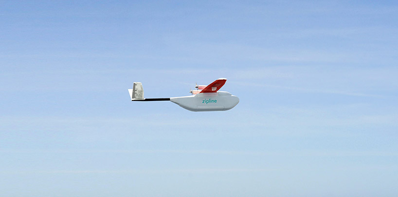 blood delivery drone zipline designboom