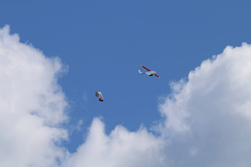 blood delivery drone zipline designboom