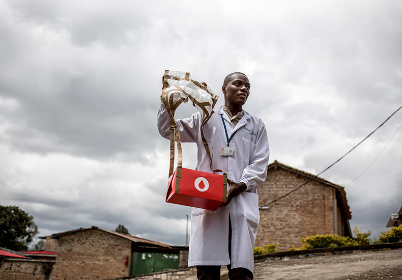 blood delivery drone zipline designboom