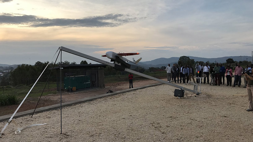 blood delivery drone zipline designboom