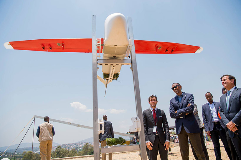 blood delivery drone zipline designboom