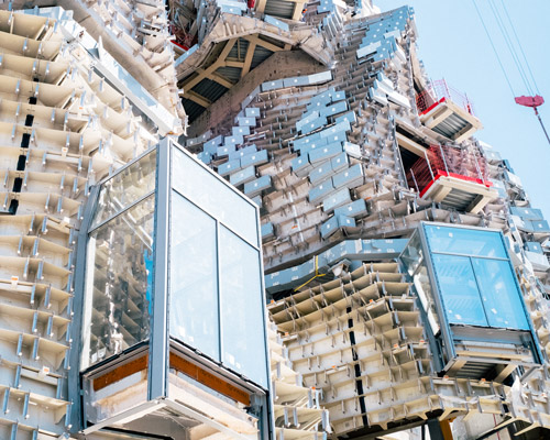 frank gehry's mountain-like tower underway at LUMA arles in the south of france