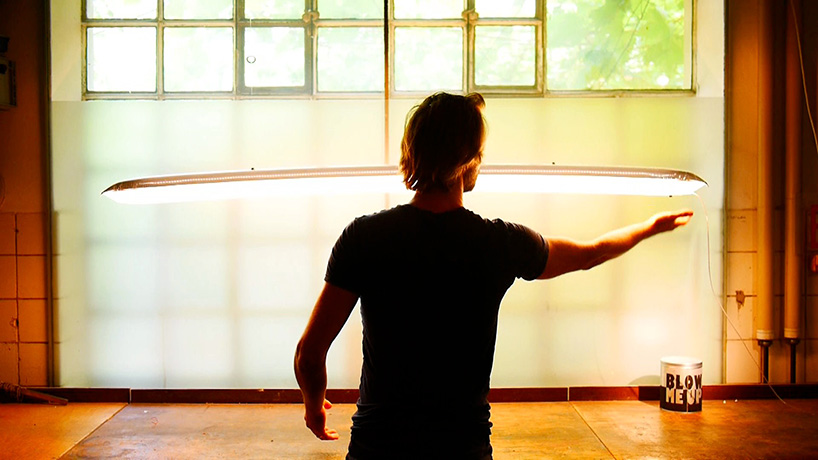 ingo maurer inflatable lamp blow me up video