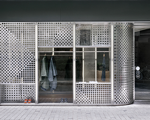 linehouse creates a curved stainless steel installation for ALL SH store in shanghai