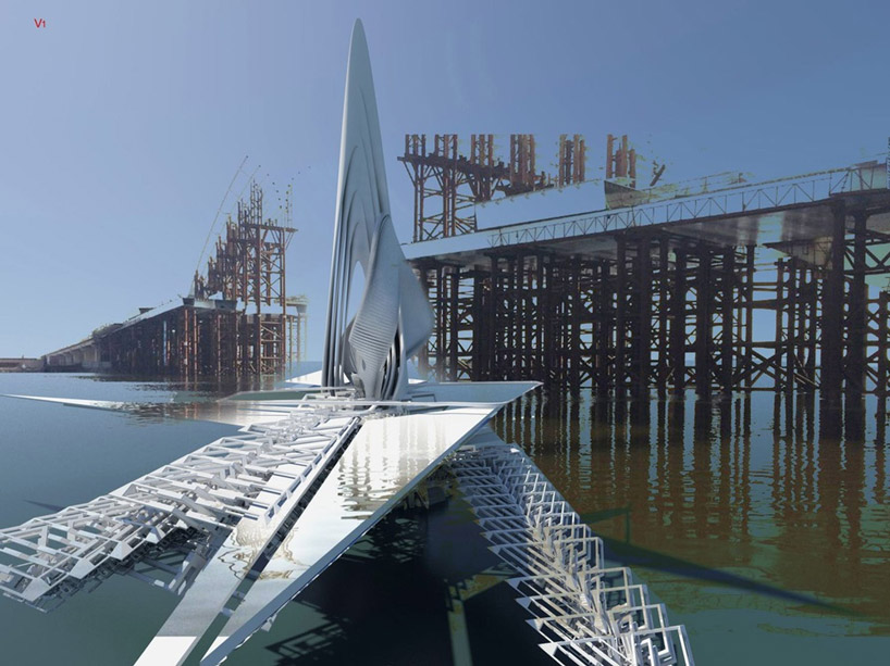 margot krasojevic revolving rail bridge mongolia designboom