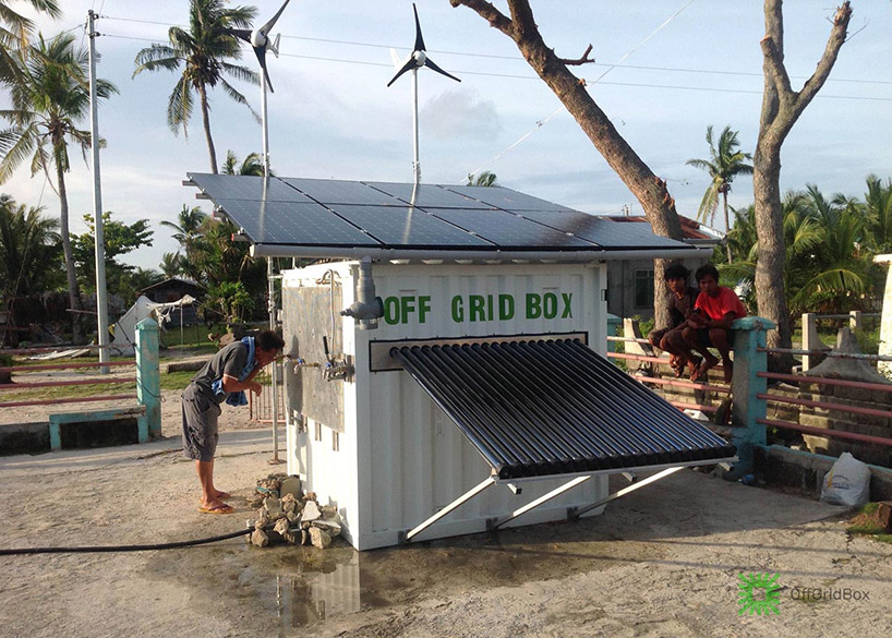 off grid box brings clean water and power to all designboom