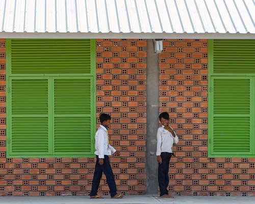 weston williamson + partner and building trust international design brick-clad school in cambodia