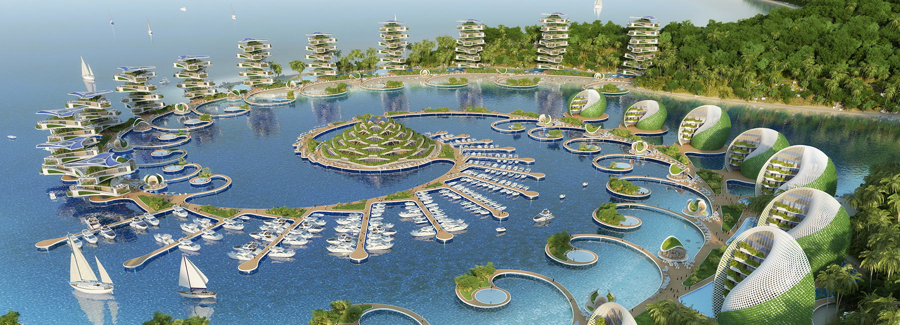 vincent callebaut proposes spiral-shaped eco-resort for the philippines