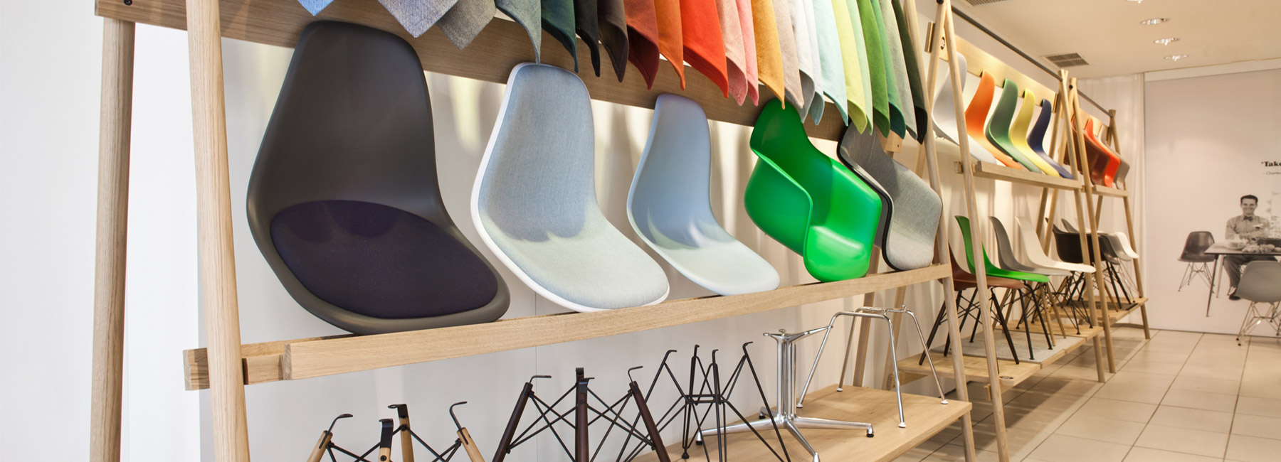 VITRA popup stores celebrate versatility of eames plastic chairs