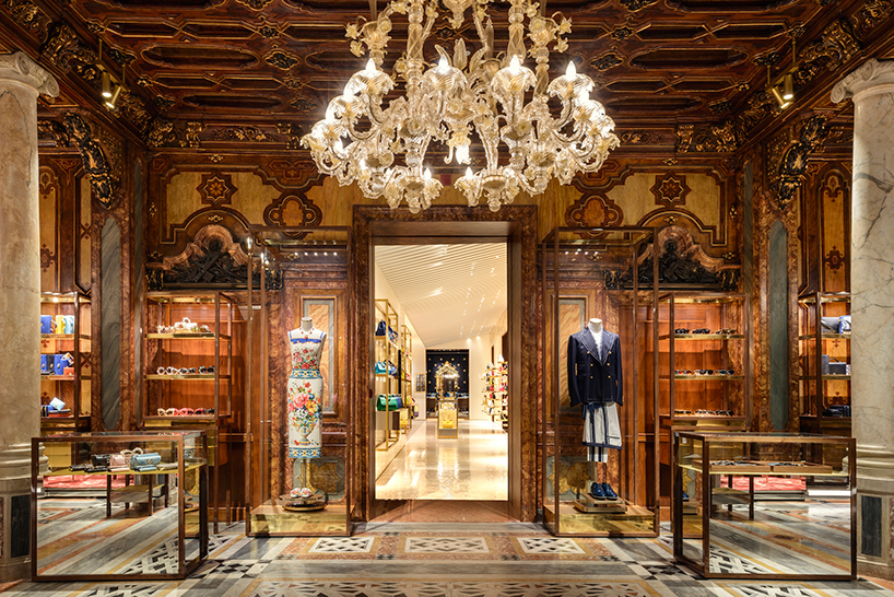 carbondale blends history + modernity for dolce & gabbana's venice palazzo  boutique