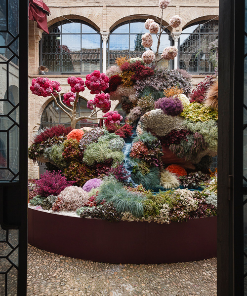 'flora' festival sees floral artists transform spanish courtyards