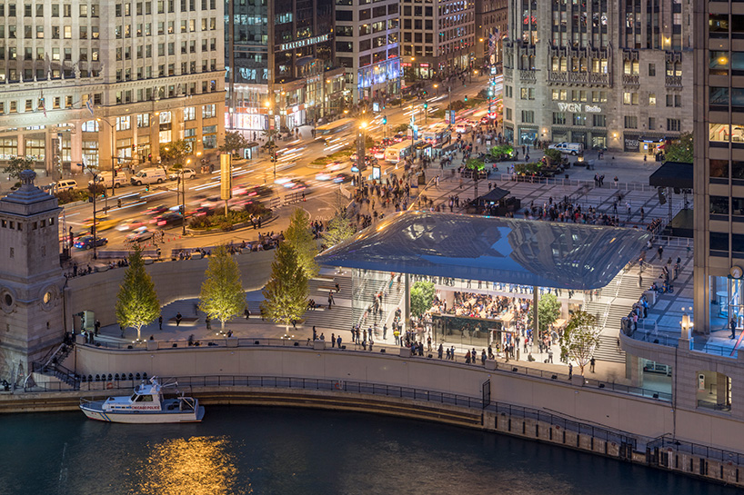macbook-roofed apple store opens on chicago's riverfront - 9