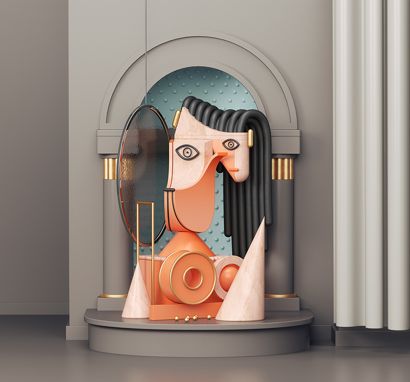 Picasso's Abstract Paitings in 3D Illustrations by Omar Aqil