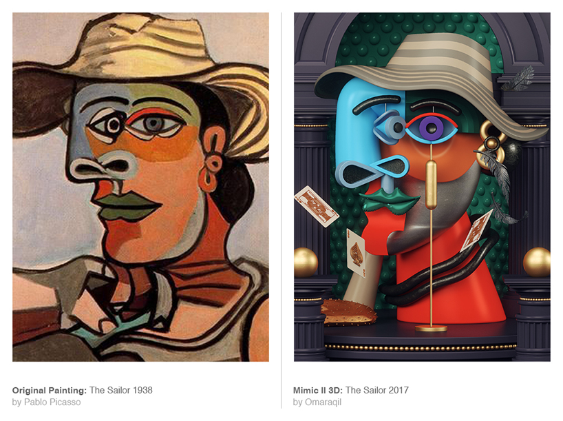 Picasso's Abstract Paitings in 3D by Omar Aqil