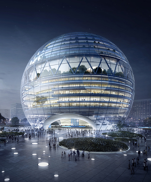 YEAH architects designs a sustainable superbuilding with a domeshaped