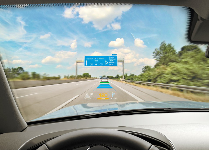Contact Page screen design idea #200: continental puts augmented reality into the windscreen with its head up display