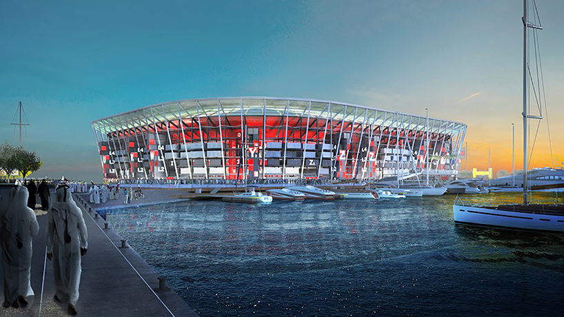 Doha, Qatar. 28th November 2022; Stadium 974, Doha, Qatar; FIFA World Cup  Football, Brazil versus Switzerland; Large Trophy replica for Copa do Mundo  FIFA Qatar 2022 on display pre-game Credit: Action Plus Sports Images/Alamy  Live News Stock