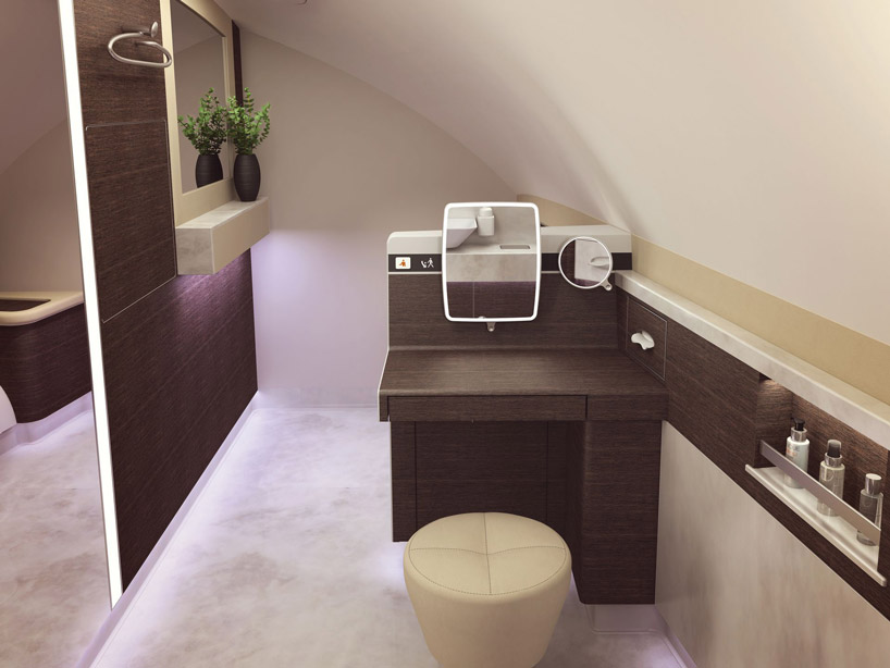 One of the bathrooms has a sit-down vanity counter. Image: Singapore Airlines
