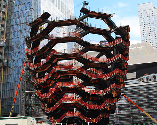 vessel rising: heatherwick studio's landmark structure takes shape in new york