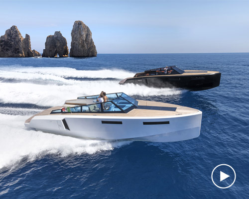 stylish EVO 43 HT yacht expands with transformable 25 sqm beach deck