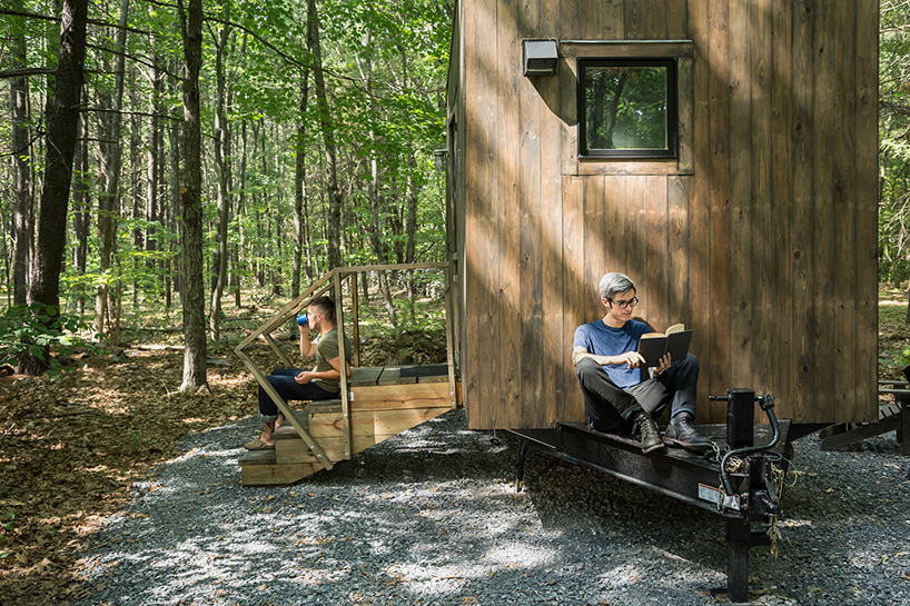 'getaway' from everything and escape to a secluded woodland tiny house