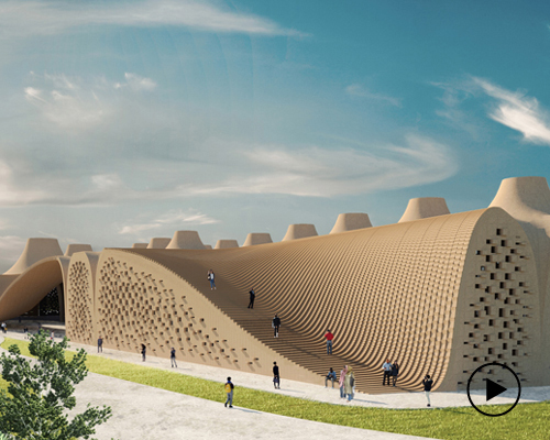 habibeh madjdabadi modulates the natural light entering its mixed-use building in iran