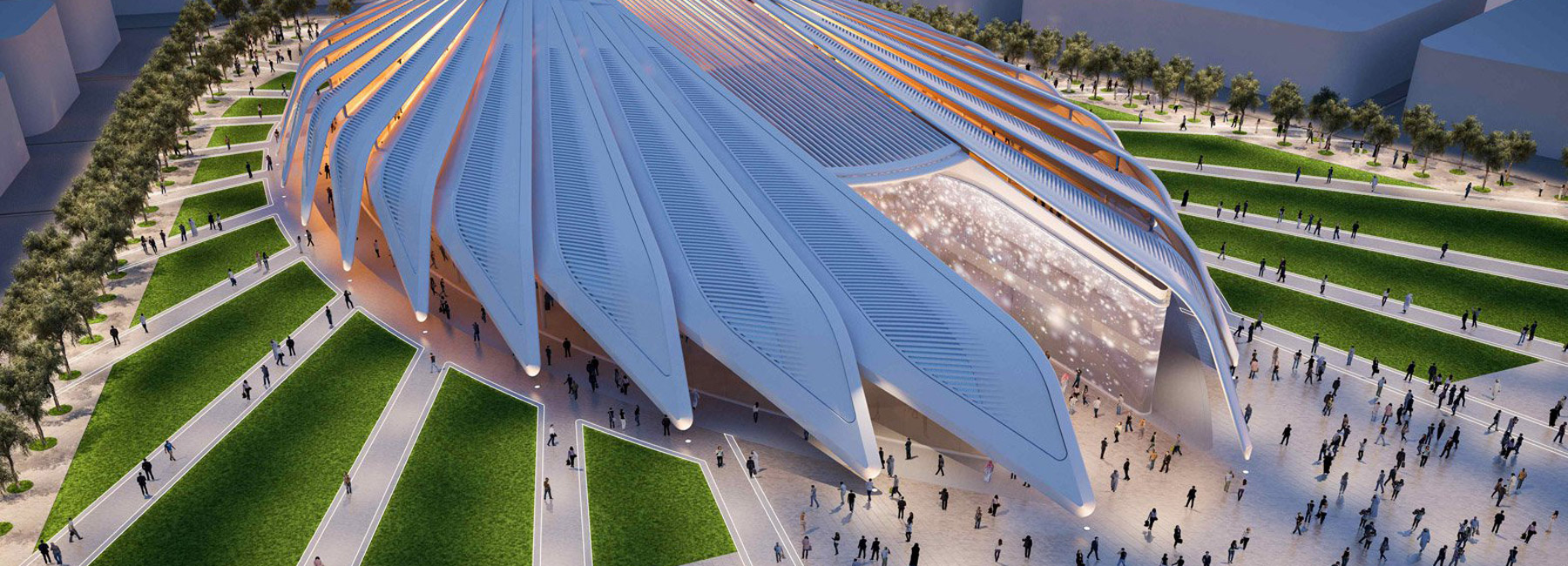 santiago calatrava's UAE pavilion for dubai expo 2020 breaks ground
